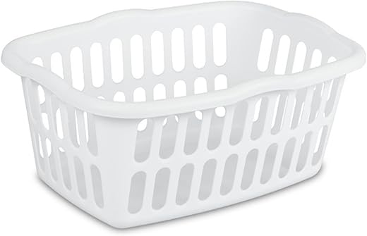sterilite 12 pack rectangular laundry basket, plastic clothes hamper, 1.5 bushel, white dirty clothing storage organizer with handles for bedroom, bathroom, and closet Sterilite 12-Pack Rectangular Laundry Basket, Plastic Clothes Hamper, 1.5 Bushel, White - Dirty Clothing Storage Organizer with Handles for Bedroom, Bathroom, and Closet