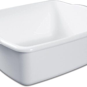 Home Sterilite 12 Qt Dishpan, Bin Ideal for Soaking and Cleaning Dirty Dishes in the Kitchen Sink, White, 8-Pack