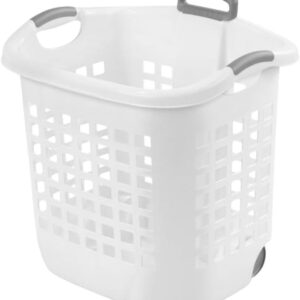 Sterilite 1.75 Bushel Ultra™ Wheeled Laundry Basket Plastic, White, (Pack of 1)